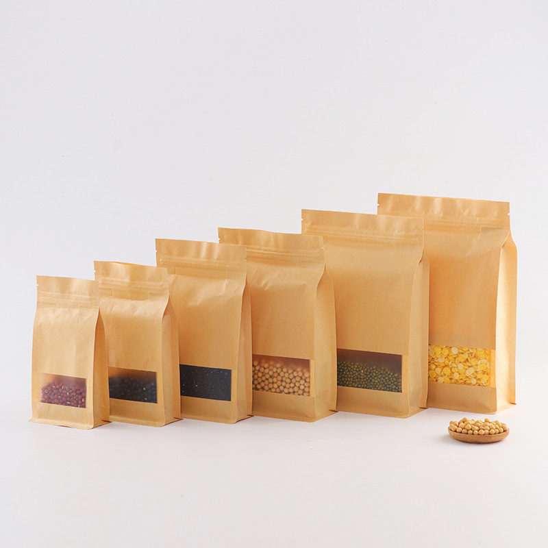 FLAT BOTTOM BAG WITH WINDOW( B